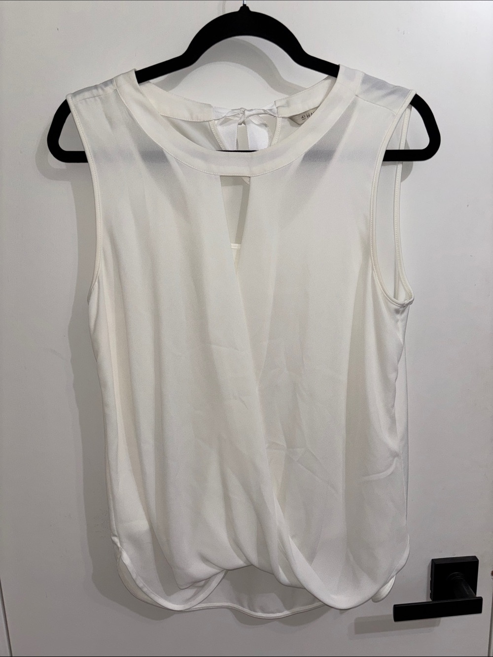 Clearwater Mixed Material Surplice Blouse